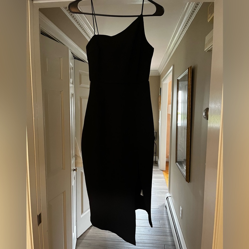 Size 2 asymmetric dress. Perfect little black dress from Princess Polly